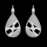 0.54 Ctw VS/SI1 Diamond 10k White Gold Pandant Necklace (ALL DIAMOND ARE LA