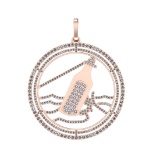 1.88 Ctw VS/SI1 Diamond 14k Rose Gold Pendant (ALL DIAMOND ARE LAB GROWN )