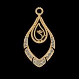 0.21 Ctw VS/SI1 Diamond 10k Yellow Gold Pendant (ALL DIAMOND ARE LAB GROWN)