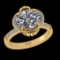 2.75 Ctw VS/SI1 Diamond Prong Set 10k Yellow Gold Engagement Ring (ALL DIAM