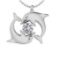 0.60 Ctw VS/SI1 Diamond 10K White Gold Fish Pendant (ALL DIAMOND ARE LAB GR