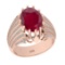5.06 Ctw VS/SI1 Ruby And Diamond 14K Rose Gold Engagement Ring
