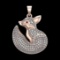 6.62 Ctw VS/SI1 Diamond 10k Rose Gold Pandant (ALL DIAMOND ARE LAB GROWN) (