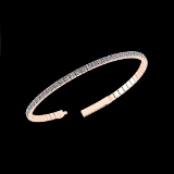 1.20 Ctw VS/SI1 Diamond 14K Rose Gold Bangle (ALL DIAMOND ARE LAB GROWN )