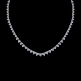 103.69 Ctw VS/SI1 Diamond 10K white Gold Necklace Set (ALL DIAMOND ARE LAB