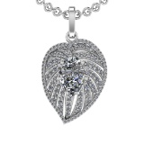 3.10 Ctw VS/SI1 Diamond 14k white Gold Pandant (ALL DIAMOND ARE LAB GROWN )