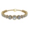 15.03 Ctw SI1/SI2 Diamond 14k Yellow Gold Bracelet (ALL DIAMOND ARE LAB GRO