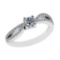 0.73 Ctw SI1/SI2 Diamond 14k white Gold Engagement Ring (ALL DIAMOND ARE LA