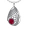 6.68 Ctw VS/SI1 Ruby and Diamond 14k White Gold Pendant (ALL DIAMOND ARE LA