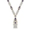 10.25 Ctw VS/SI1 Blue Sapphire and Diamond 14k Yellow Gold Necklace ALL DIA