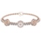 4.16 Ctw SI1/SI2 Diamond 14k Rose Gold Bracelet (ALL DIAMOND ARE LAB GROWN)