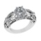 1.45 Ctw VS/SI1 Diamond 14k white Gold Engagement Ring