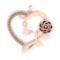 0.25 Ctw VS/SI1 Diamond 14k Rose Gold Pendant (ALL DIAMOND ARE LAB GROWN )