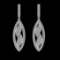 3.52 Ctw VS/SI1 Diamond 10K White Gold Dangling Earrings