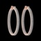 2.40 Ctw VS/SI1 Diamond 14K Rose Gold Hoop Earrings (ALL DIAMOND ARE LAB GR