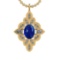 13.55 Ctw VS/SI1 Tanzanite and Diamond 14K Yellow Gold Pendant