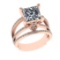 2.70 Ctw VS/SI1 Diamond 14k Rose Gold Engagement Ring (ALL DIAMOND ARE LAB