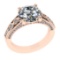 3.47 Ctw VS/SI1 Diamond 14k Rose Gold Engagement Ring (ALL DIAMOND ARE LAB