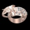 1.69 Ctw VS/SI1 Diamond Prong Set 10K Rose Gold Creature theme Ring (ALL DI