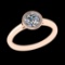 0.84 Ctw VS/SI1 Diamond 10k Rose Gold Solitaire Ring (ALL DIAMOND ARE LAB G