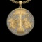 3.86 Ctw VS/SI1 Diamond 10K Yellow Gold Sodiac Sign theme Pendant (ALL DIAM