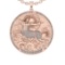 1.96 Ctw VS/SI1 Diamond 14K Rose Gold Zodiac sign theme Necklace (ALL DIAMO