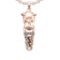 0.53 Ctw VS/SI1 Diamond Prong Set 14k Rose Gold Pandant (ALL DIAMOND ARE LA