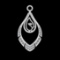 0.21 Ctw VS/SI1 Diamond 10k white Gold Pendant (ALL DIAMOND ARE LAB GROWN)