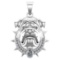 0.92 Ctw SI2/SI1 Diamond Prong Set 14k white Gold Pandant (ALL DIAMOND ARE