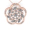 4.15 Ctw VS/SI1 Diamond 14K Rose Gold Necklace (ALL DIAMOND ARE LAB GROWN )