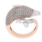 1.76 Ctw SI2/SI1 Diamond Style Prong Set 18K Rose & White Gold two tone Dol