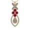 19.90Ctw VS/SI1 Ruby and Diamond 14K Yellow Gold Necklace(ALL DIAMOND ARE L