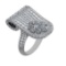 7.54 Ctw VS/SI1 Diamond Prong Set 14k white Gold Engagement Ring (ALL DIAMO