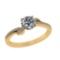 1.02 Ctw SI1/SI2 Diamond 14k Yellow Gold Engagement Ring (ALL DIAMOND ARE L