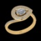 1.13 Ctw VS/SI1 Diamond Prong Set 18K Yellow Gold Engagement Ring