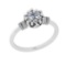 1.41 Ctw VS/SI1 Diamond 14K White Gold Engagement Ring (ALL DIAMOND ARE LAB
