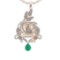 4.41 Ctw VS/SI1 Emerald and Diamond Prong Set 14K Rose Gold Pendant (ALL DI