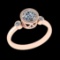 0.91 Ctw VS/SI1 Diamond 10k Rose Gold Engagement Ring (ALL DIAMOND ARE LAB