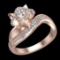 0.52 Ctw VS/SI1 Diamond 10k Rose Gold Engagement Ring ( (ALL DIAMOND ARE LA