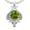 2.89 Ctw VS/SI1 Peridot and Diamond Set 10K white Gold Creature Theme Penda