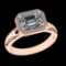 1.91 Ctw VS/SI1 Diamond Prong Set 10k Rose Gold Engagement Ring( (ALL DIAMO