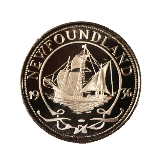 Newfoundland Gold Sovereign 1936 (1984) Proof