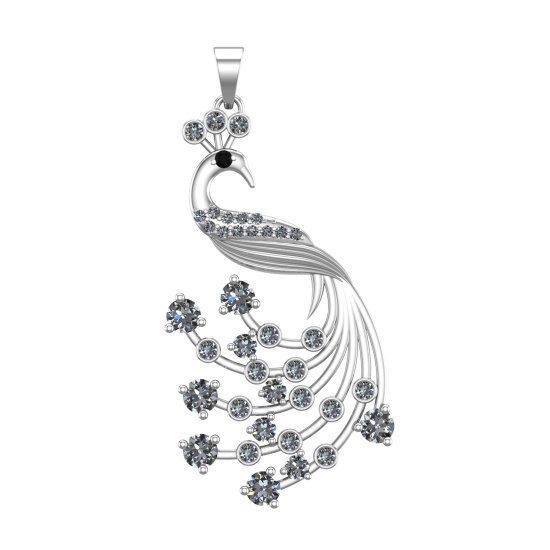 3.67 Ctw VS/SI1 Treated fancy black diamond Prong Set 14k white Gold Pandan