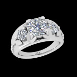 1.50 Ctw VS/SI1 Diamond 10k White Gold Engagement Ring (ALL DIAMOND ARE LAB