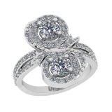 1.72 Ctw VS/SI1 Diamond 10k white Gold Engagement Ring (ALL DIAMOND ARE LAB