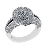 2.59 Ctw VS/SI1 Diamond 14k white Gold Engagement Ring (ALL DIAMOND ARE LAB