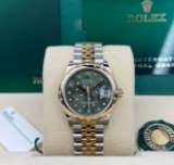 31mm Green Floral Dial Oysterperpetul Datejust Rolex Ref 278343rbr Comes wi