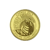 Canada $25 Quarter Ounce Gold Arctic Fox 2013 BU