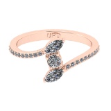 0.50 Ctw SI2/SI1 Diamond Prong Set 14k Rose Gold Engagement Ring (ALL DIAMO