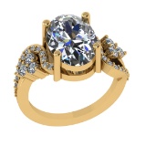 5.10 Ctw VS/SI1 Diamond 14k Yellow Gold Engagement Ring